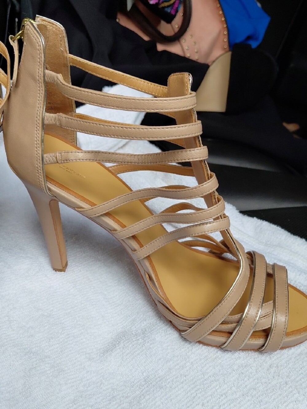 Ann Taylor Strappy High Heel Sandals - Nude - Picture 2 of 3